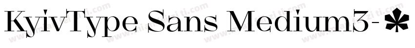 KyivType Sans Medium3字体转换